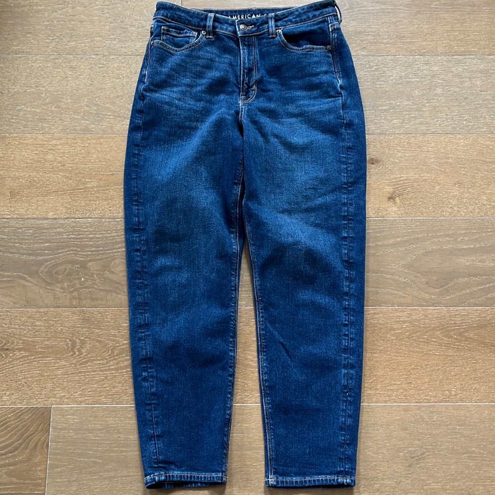 American Eagle Stretch Mom Jeans Dark Wash size 10